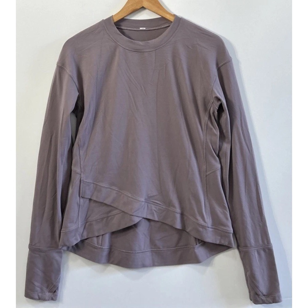 Women's Lululemon Close to Crossing Long Sleeve Rulu Shirt Sz 10 Butter Soft EC